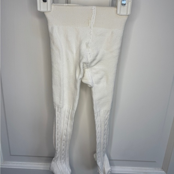 Epeius 12-24M Girls Cozy White Knit Baby Tights - Picture 1 of 3